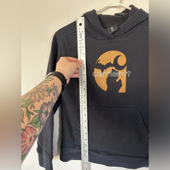 Carhartt Boys Black Hoodie Size 10-12 - Picture 5 of 7